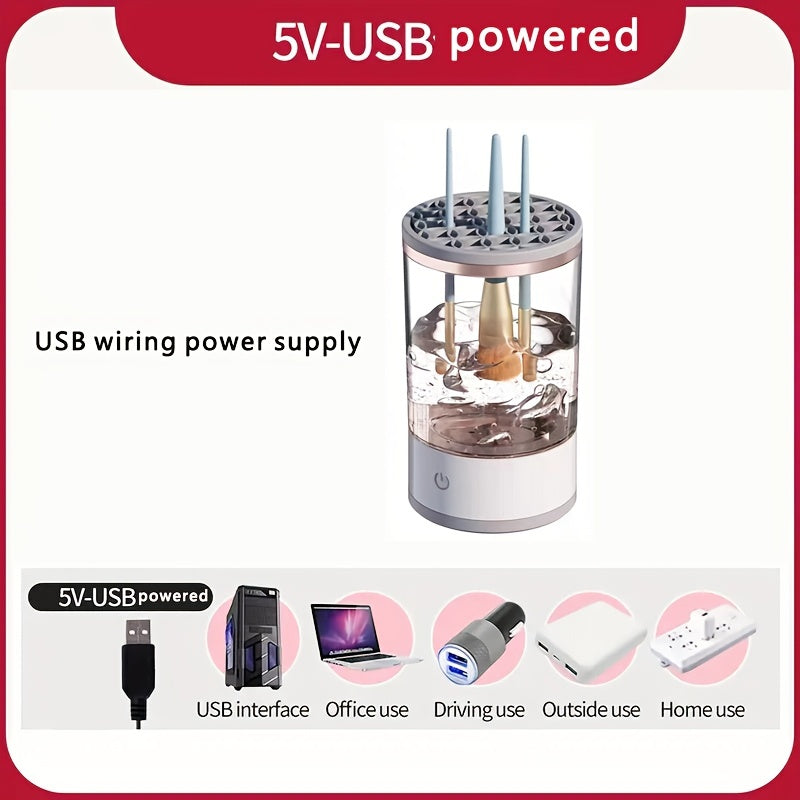 Portable Electric Makeup Brush Cleaner With Rubber Makeup Machine