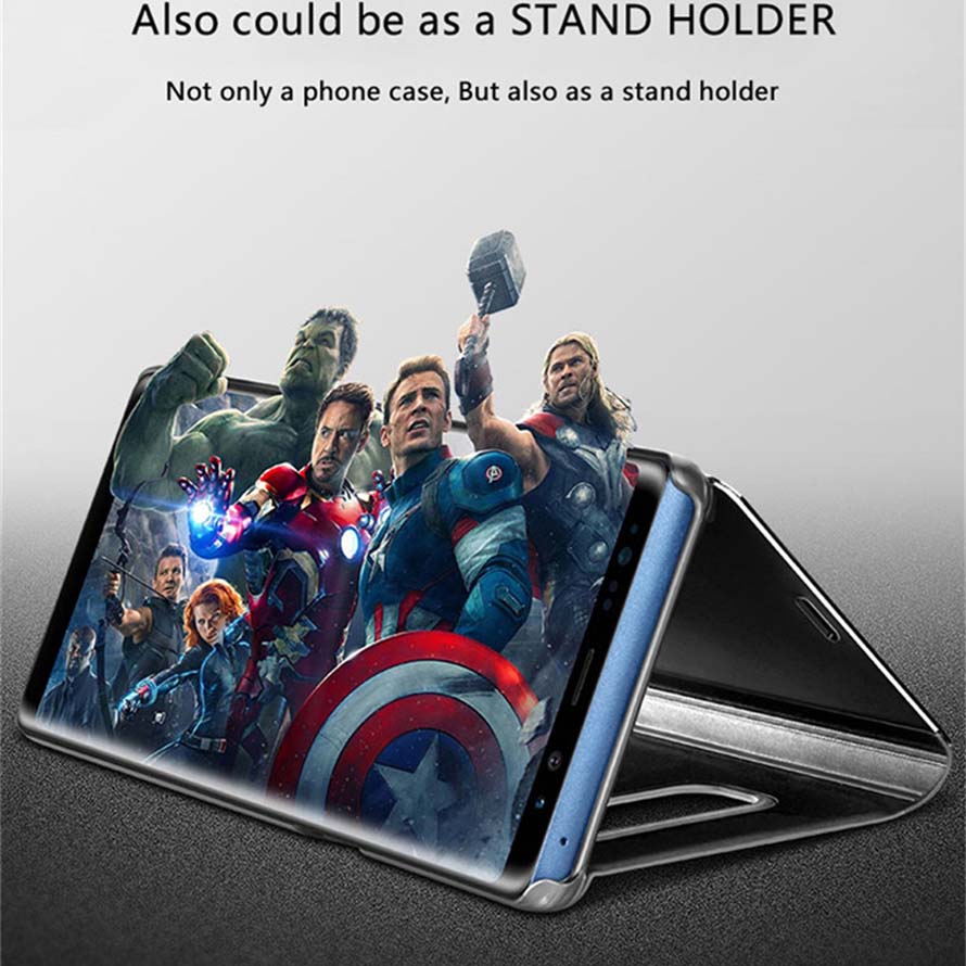 Mirror Flip Case For Huawei Honor 8x 8c 8s Smart Book Cover honor 10 lite 10i Leather phone Cases honer 10 light coque Funda