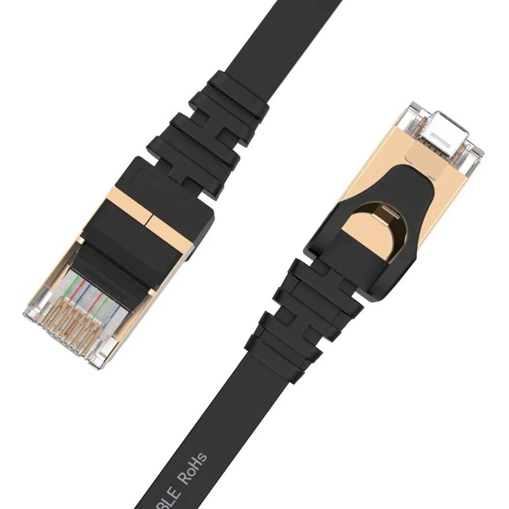 Cat 7 Shielded Ethernet RJ45 Network Cable Cat7 Flat Ethernet Patch Cables For Modem, Router, LAN, PC 1m 2m 3m 5m 10m 20m 30m