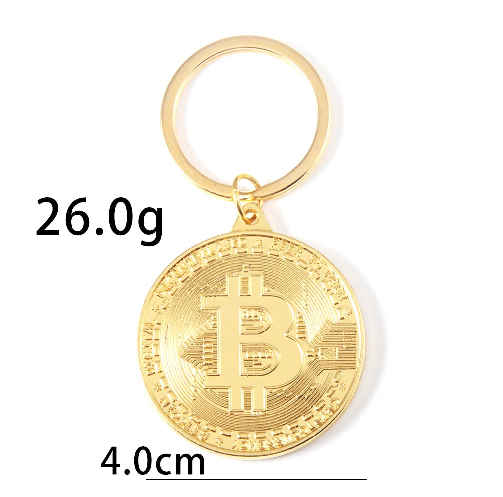2025 Newest Bitcoin Keychain Music Band Keyring Pendant Women and Men Jewelry Collection Gift