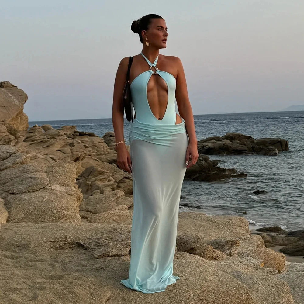Two Pieces Hollow Out Swimsuit With Cover Up