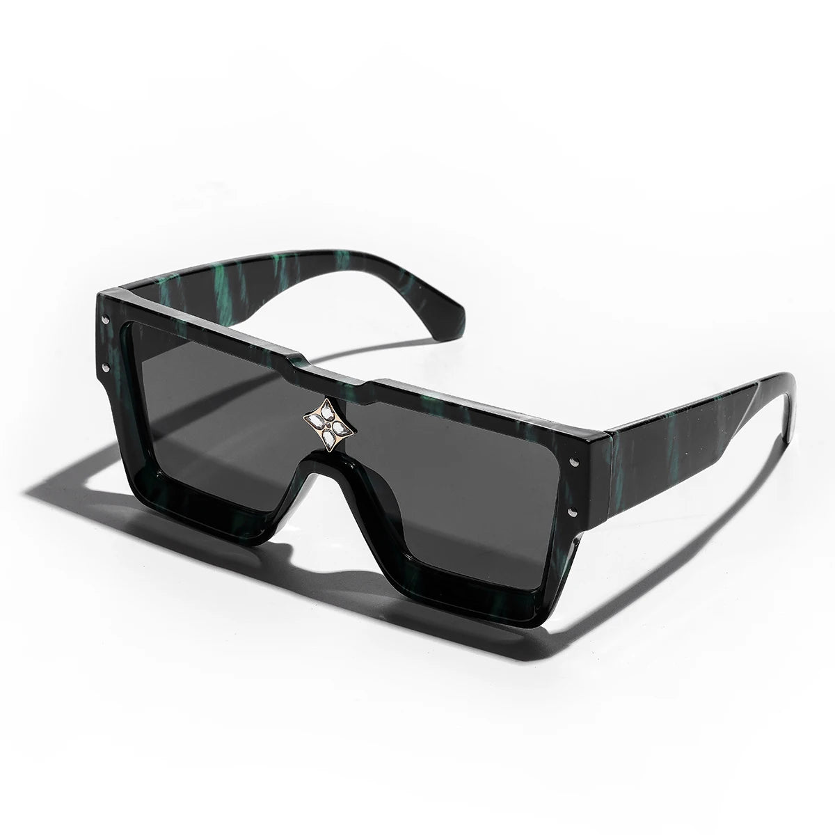 Ruiao Retro Black Millionaire Shades Luxury Sunglasses 2025 For Men Women