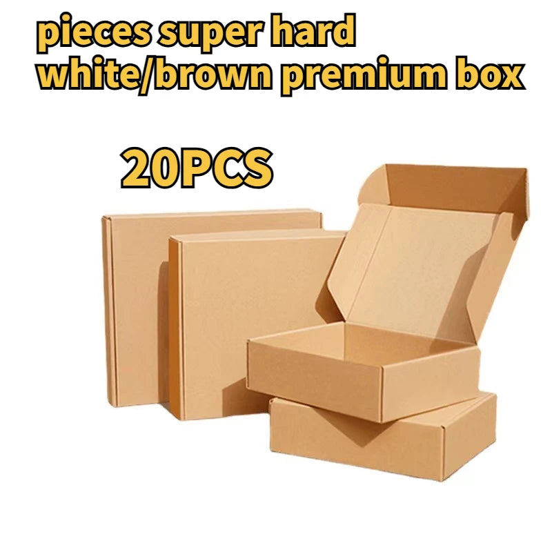 20PCS Corrugated Box Mailers- White /Brown Cardboard