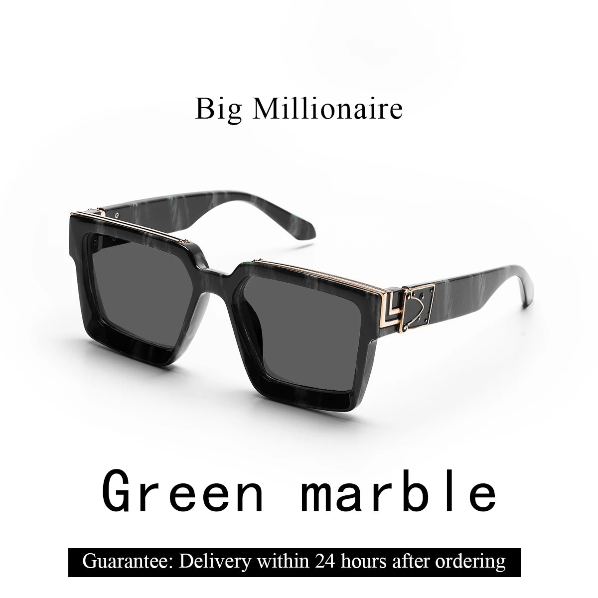 Ruiao Retro Black Millionaire Shades Luxury Sunglasses 2025 For Men Women