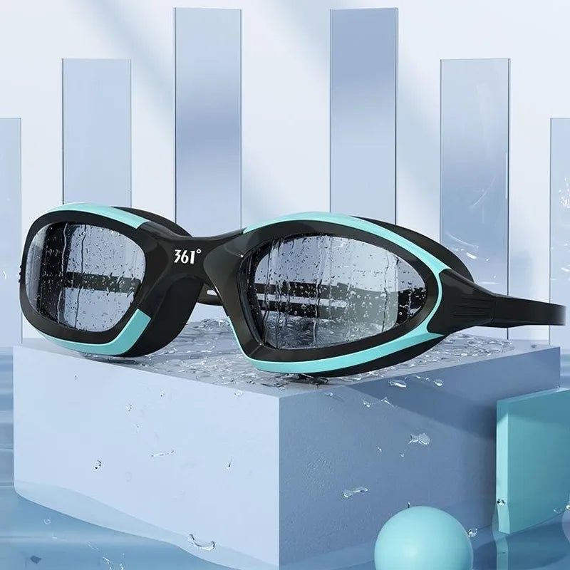Professional Swimming Goggles HD Waterproof Anti Fog Silicon Swimming Cap Water  for Men and Women.