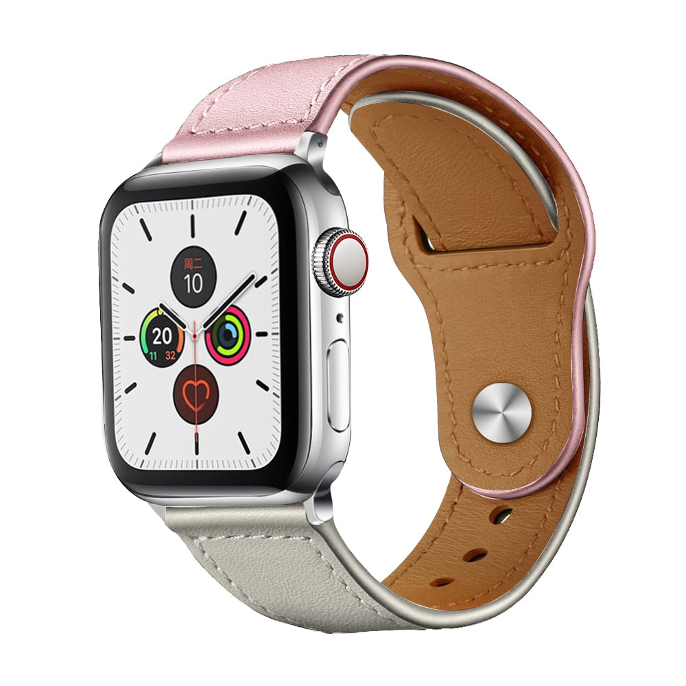 Real Leather Strap For Apple Watch