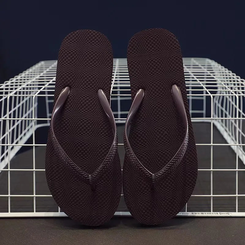 Solid Color Non-slip Leisure Couple Slippers Women Summer