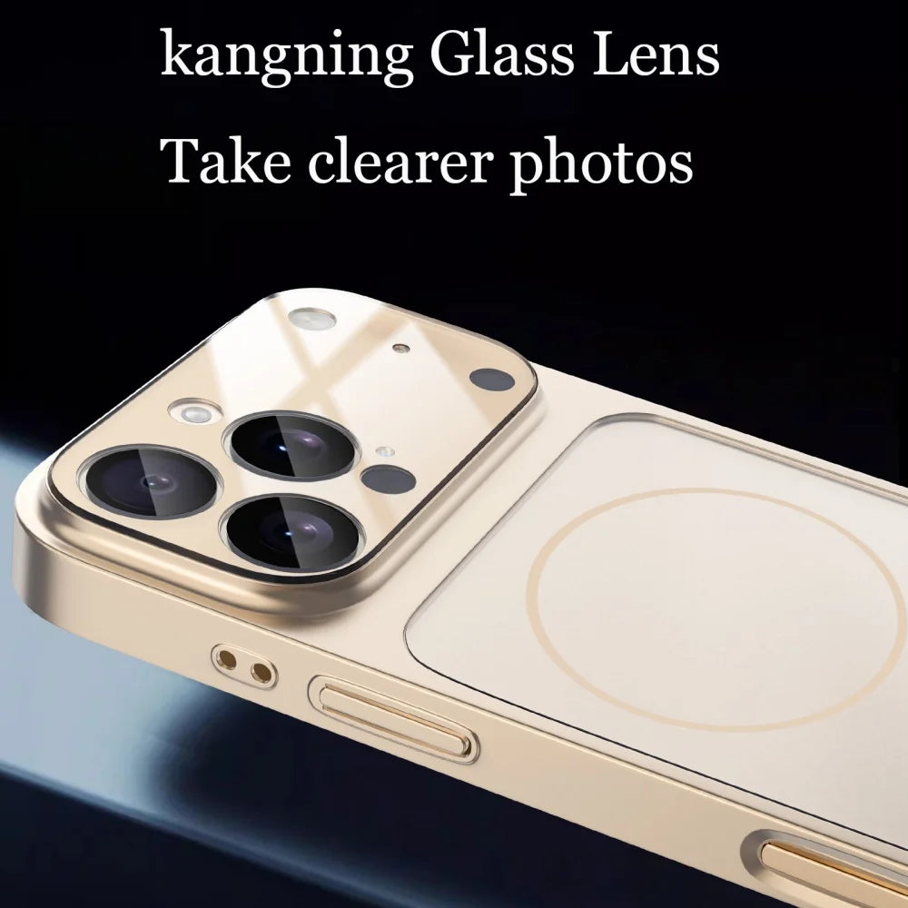 Glass Nano Matte Case For iPhone 17 Air 16 15 14 13 Pro Max 17Pro Magnetic