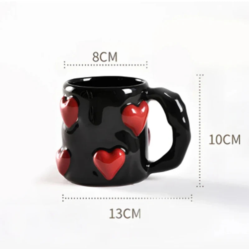 Cute Heart Pink Ceramic Mug