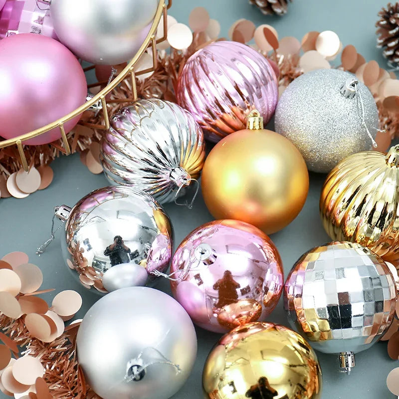 34Pcs Christmas Balls Ornaments for Xmas Christmas Tree Pendants Shatterproof Christmas Tree Decorations Hanging Ball for Party