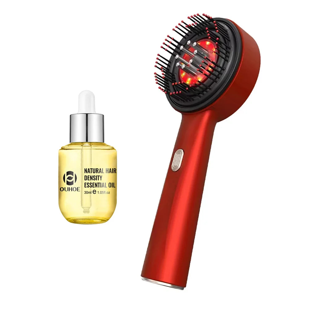 Scalp Massage Comb 630nm Infrared Light Head Massager for Hair Growth Electric Scalp Oil Applicator Anti-Hair Loss 30ml Oli