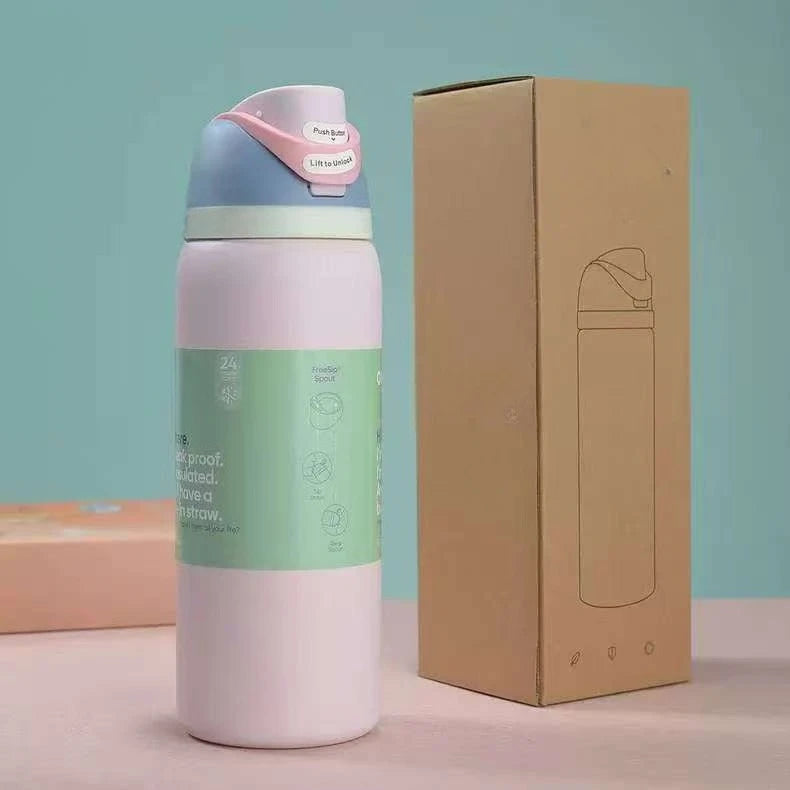 Owala 32oz Stainless Steel Thermos Cup Latest Colour Thermos Cup Cold Water Bottle Outdoor Camping Hiking Sports Water Bottle