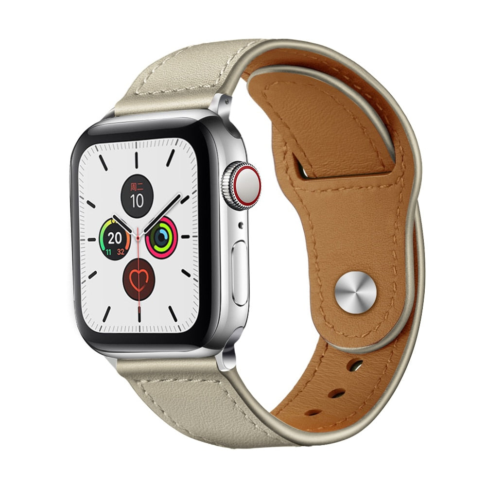 Real Leather Strap For Apple Watch