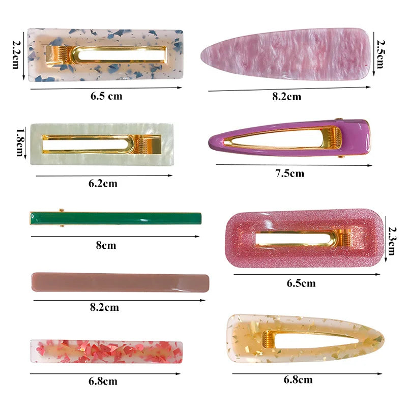 35 Styles 2/3pcs Hair Clip Set Acetate Women Hair Accessories Jewelry