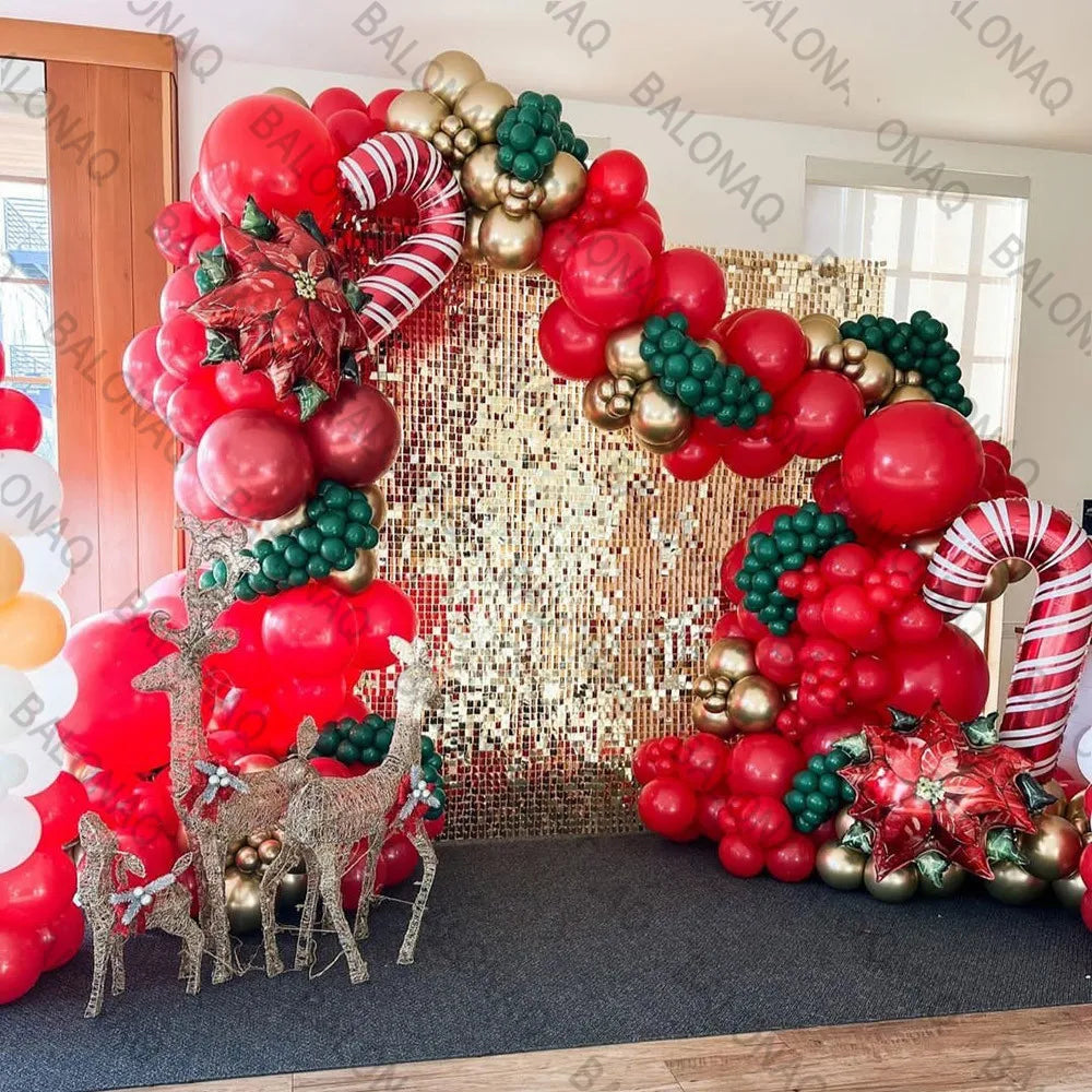 1Set Christmas Balloons Santa Claus Balloons For Christmas Party Decor Kids Birthday Decorations Navidad 2024 Latex Globos