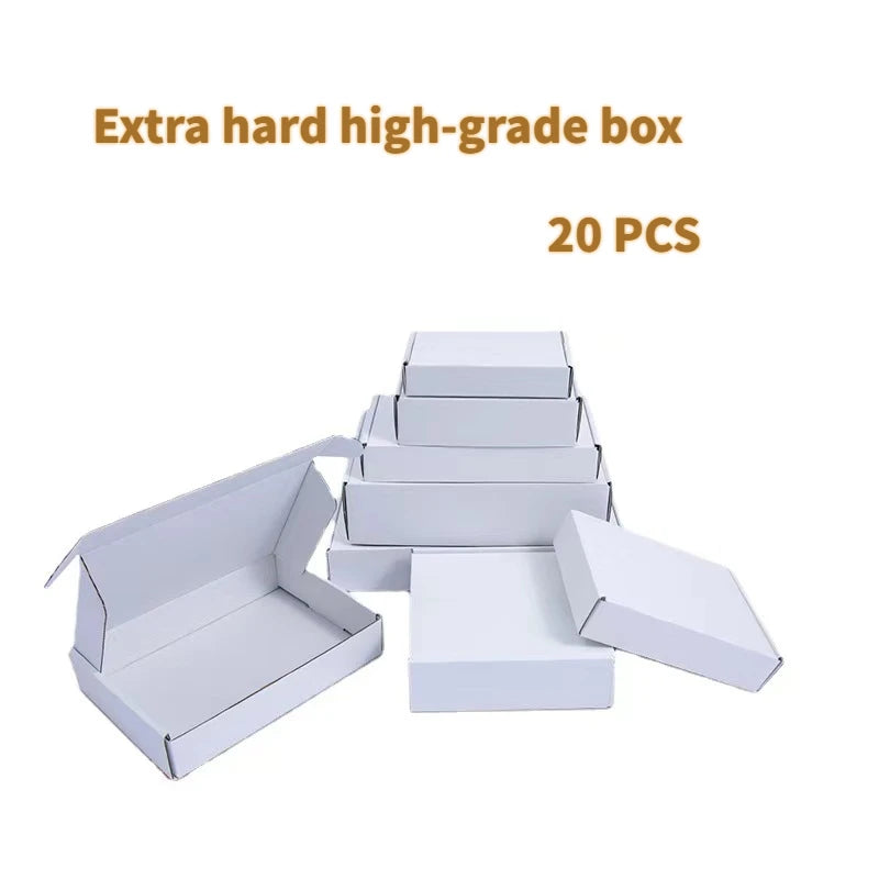 20PCS Corrugated Box Mailers- White /Brown Cardboard