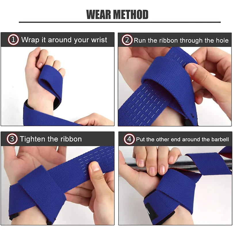 Weightlifting Straps 1 Pair Lifting Wrist Anti-Slip
