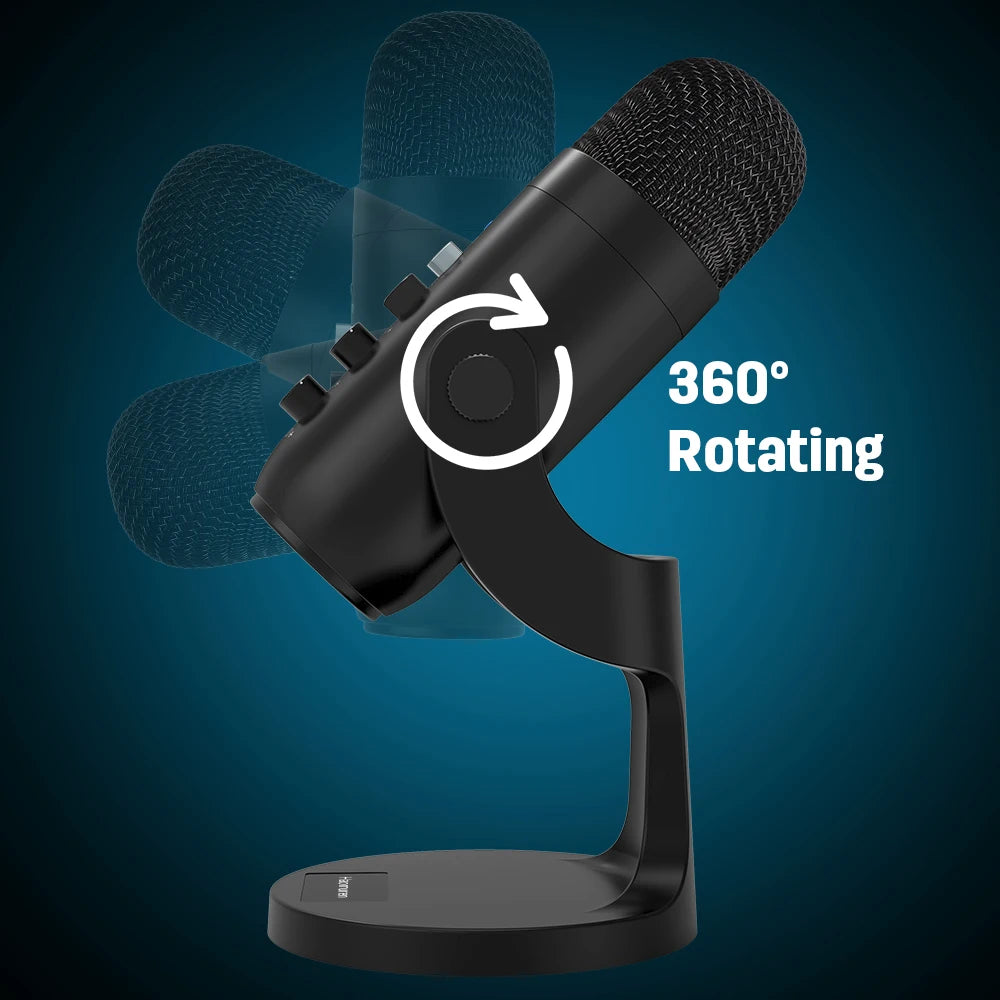 Haomuren Professional USB Condenser Microphone Studio Recording Mic for PC Computer Phone Gaming Streaming Podcasting K66