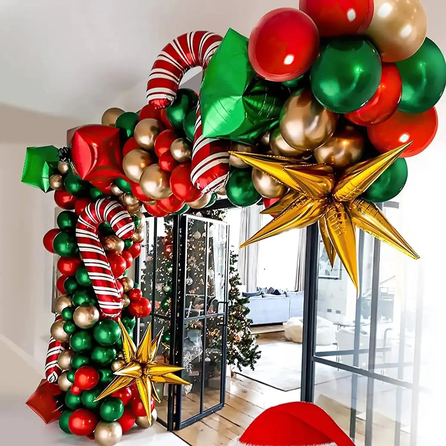 1Set Christmas Balloons Santa Claus Balloons For Christmas Party Decor Kids Birthday Decorations Navidad 2024 Latex Globos