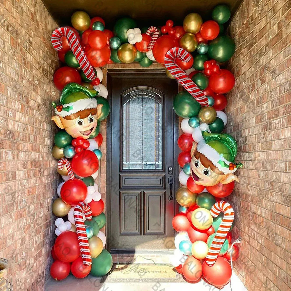1Set Christmas Balloons Santa Claus Balloons For Christmas Party Decor Kids Birthday Decorations Navidad 2024 Latex Globos