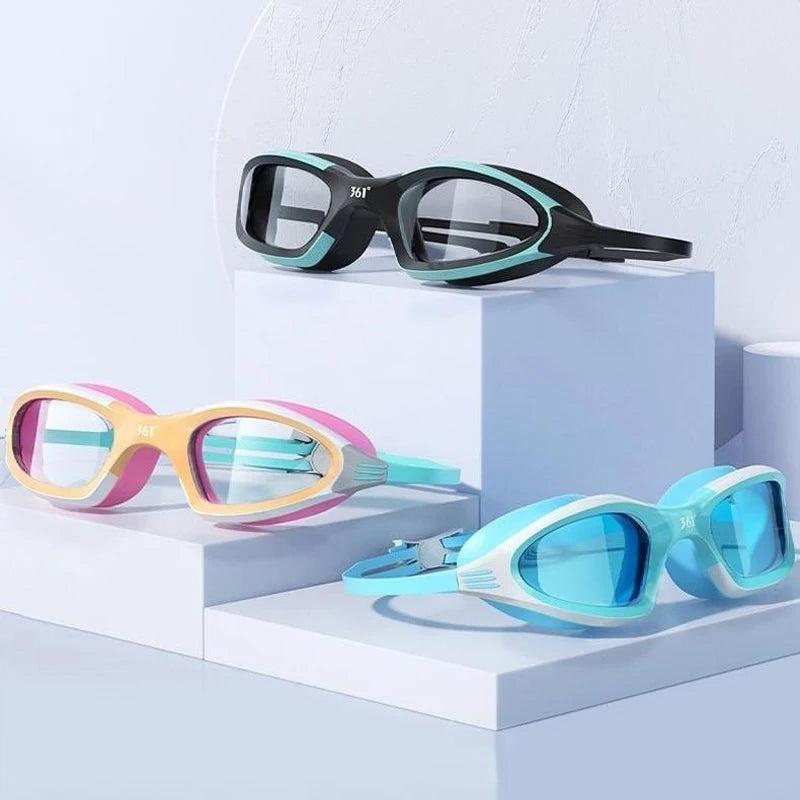 Professional Swimming Goggles HD Waterproof Anti Fog Silicon Swimming Cap Water  for Men and Women.