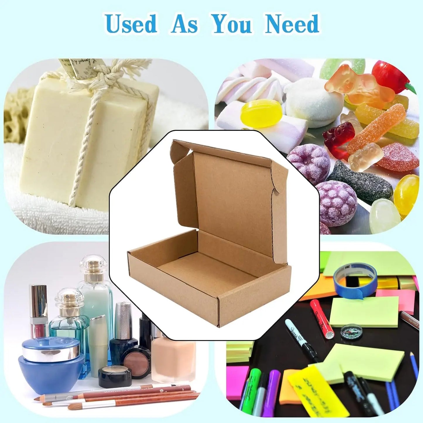 20PCS Corrugated Box Mailers- White /Brown Cardboard