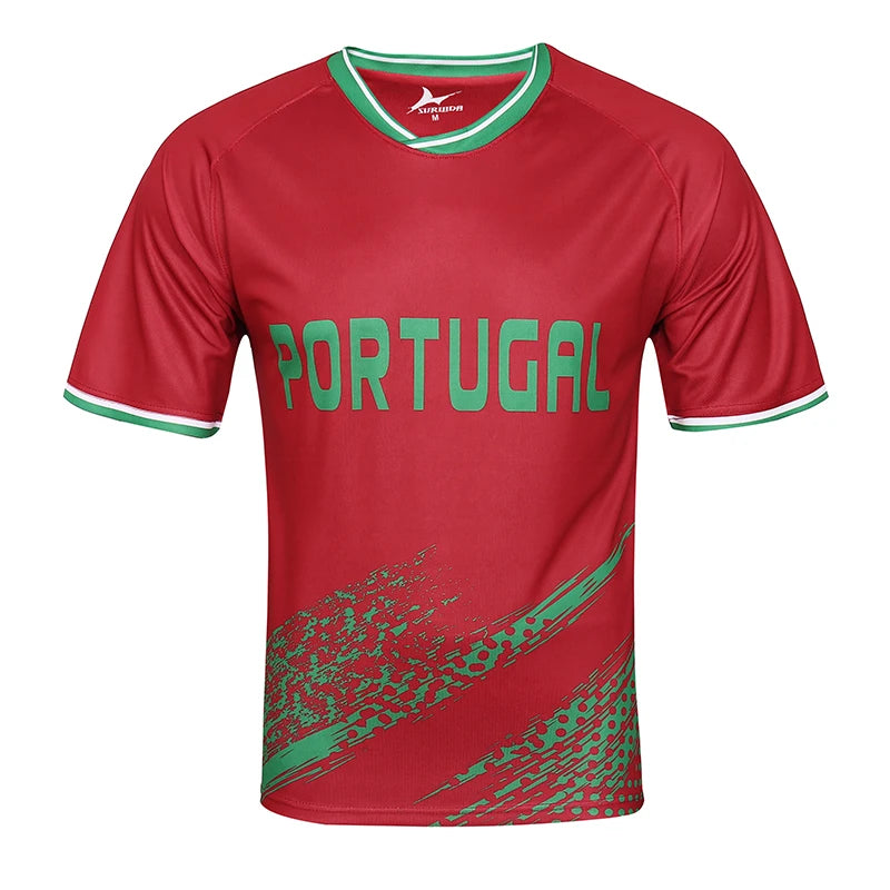 Top 24 of the European Soccer Jersey, Italy, France, Germany, Spain, Football Shirts Short Sleeve for Men, Quick drying