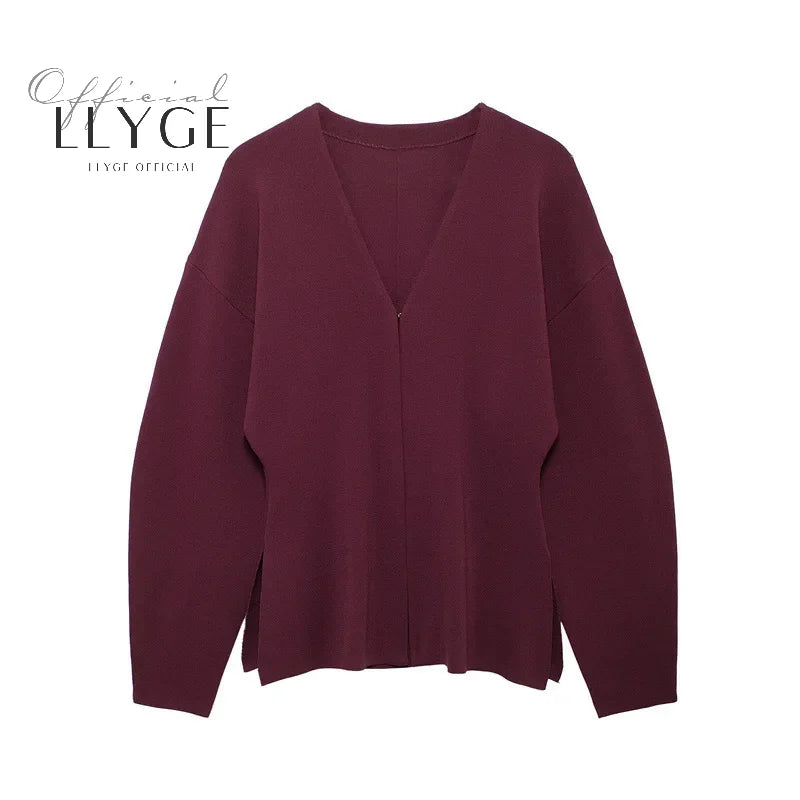 V-neck Knitted Cardigan