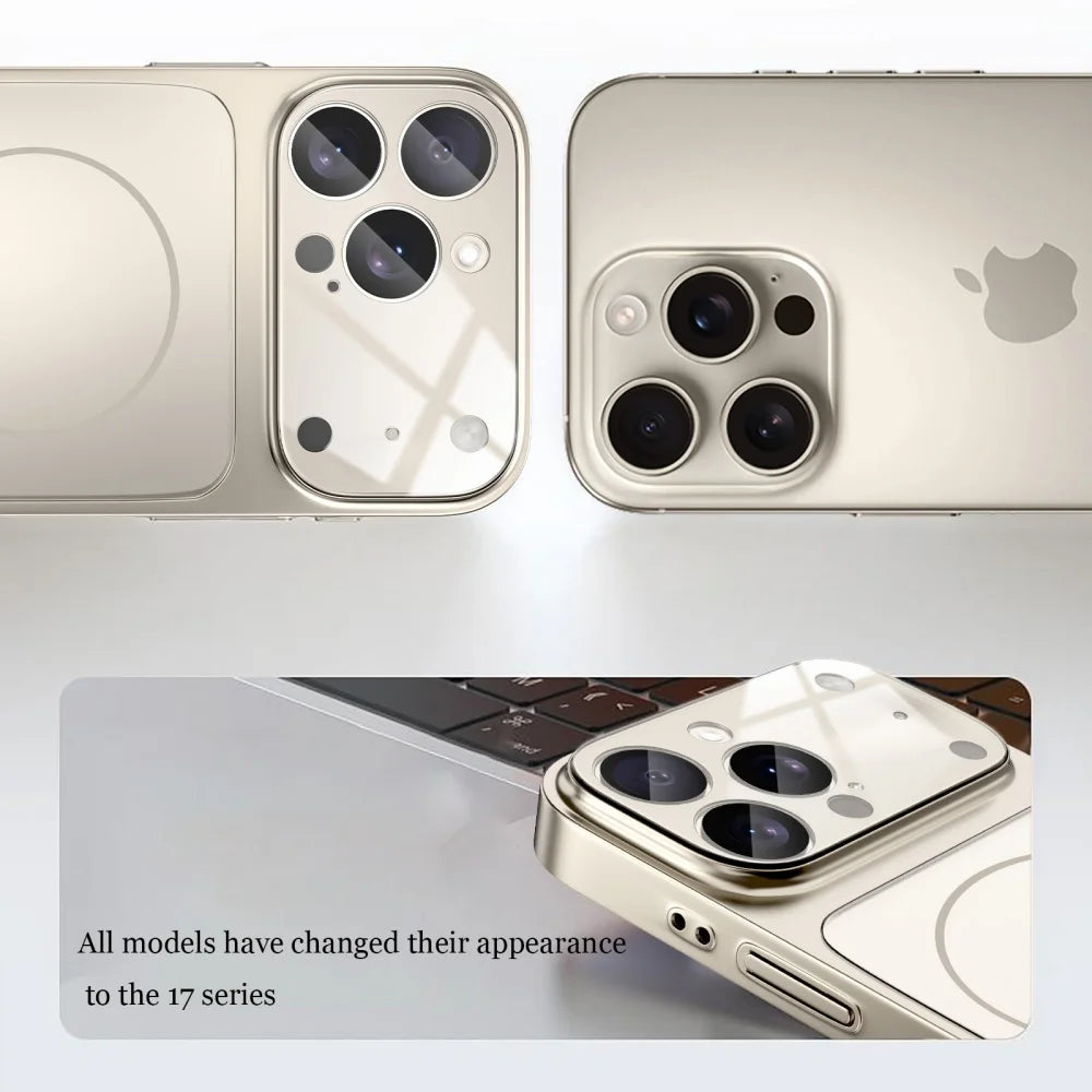 Glass Nano Matte Case For iPhone 17 Air 16 15 14 13 Pro Max 17Pro Magnetic