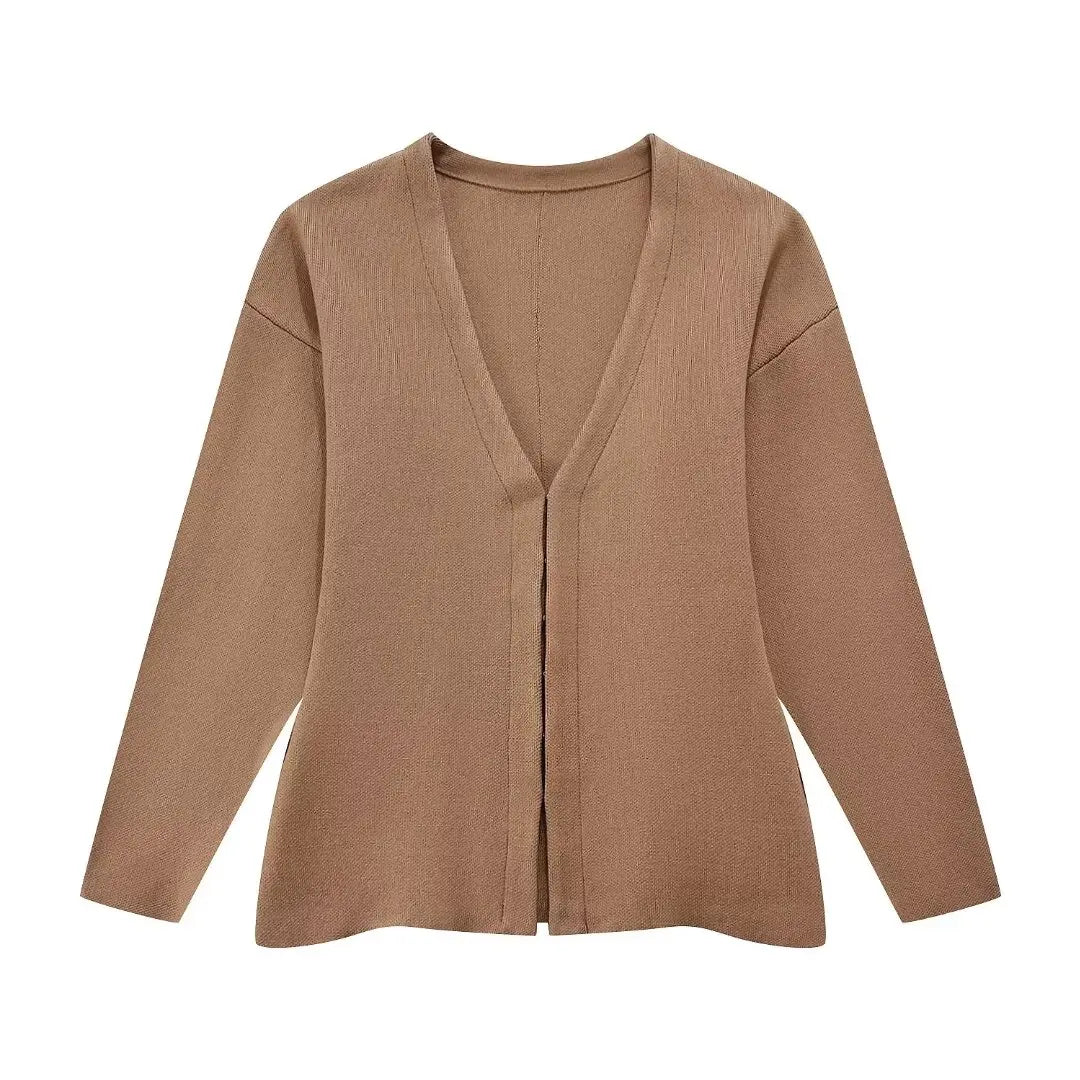 V-neck Knitted Cardigan