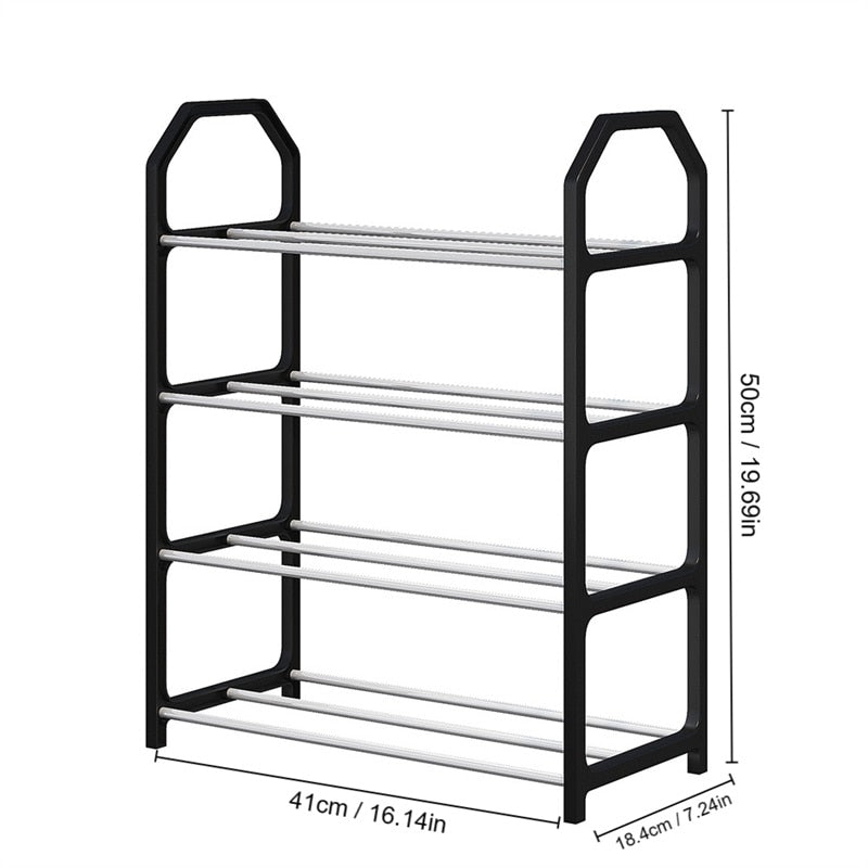 Stylish and Practical Shoe Cabinet with 4 Tiers