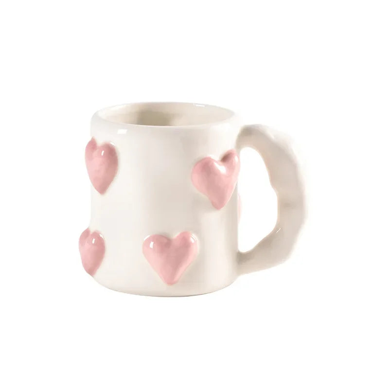 Cute Heart Pink Ceramic Mug