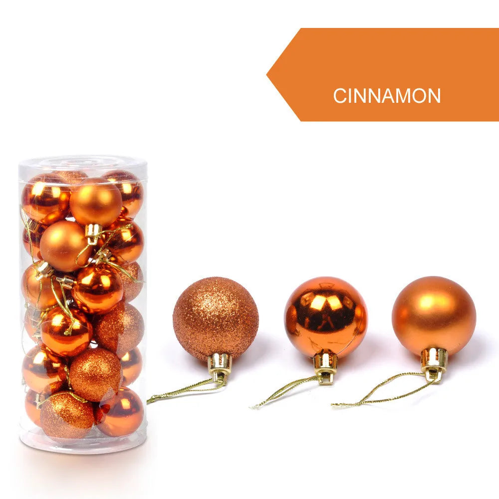 24pcs 30mm Christmas Xmas Tree Ball Bauble Hanging Home Party Ornament Decor Tree Decoration Balls Party Hanging Pendant Navidad