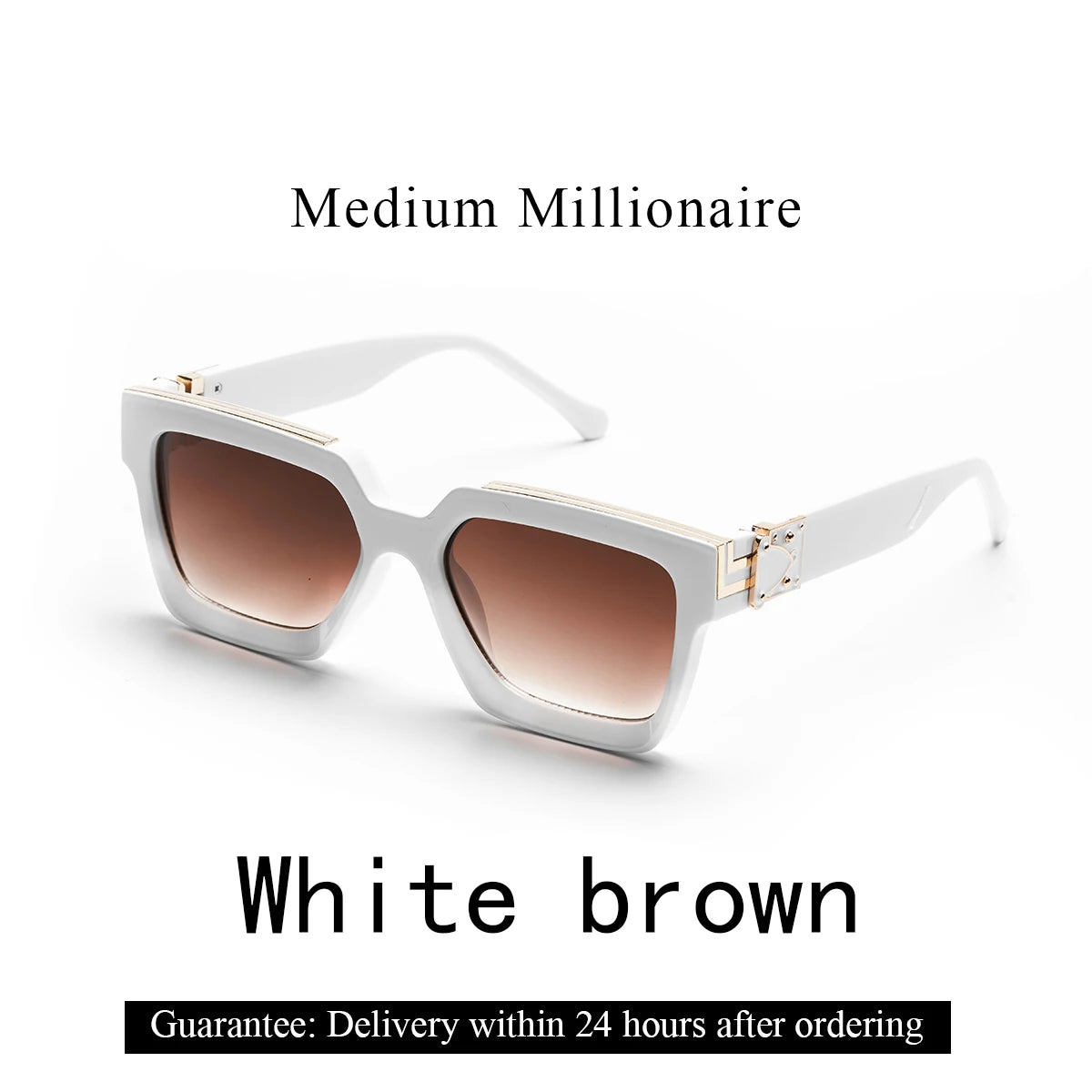 Ruiao Retro Black Millionaire Shades Luxury Sunglasses 2025 For Men Women