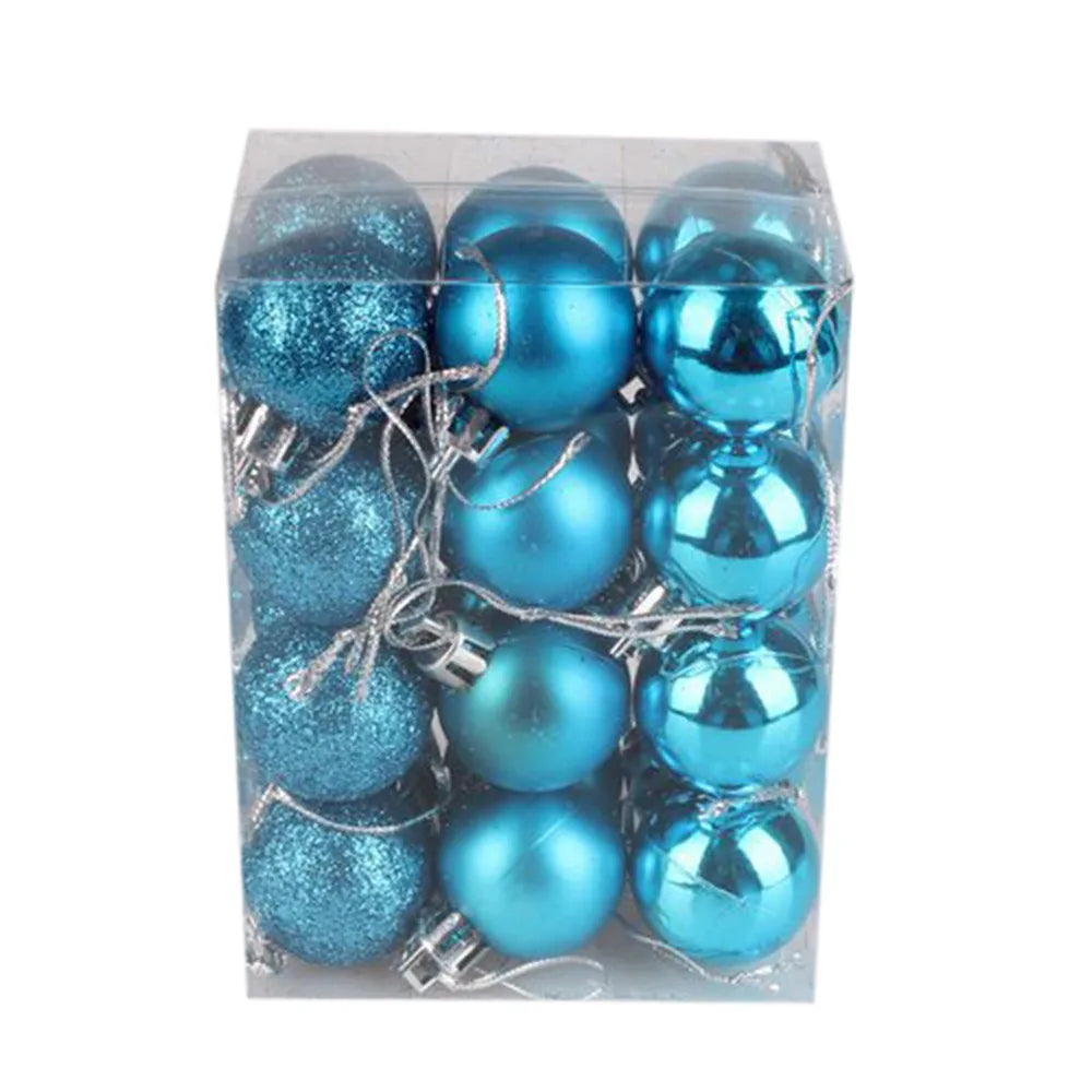 24pcs 30mm Christmas Xmas Tree Ball Bauble Hanging Home Party Ornament Decor Tree Decoration Balls Party Hanging Pendant Navidad