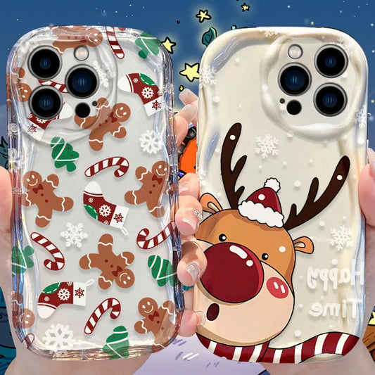 Christmas Pattern Case for iPhone 16 15 14 Pro Max 13