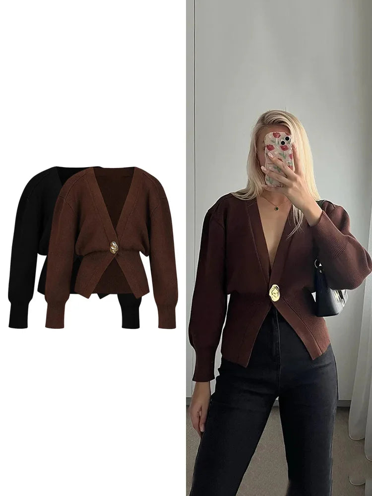TRAF Women's Knitted Cardigan Jacket