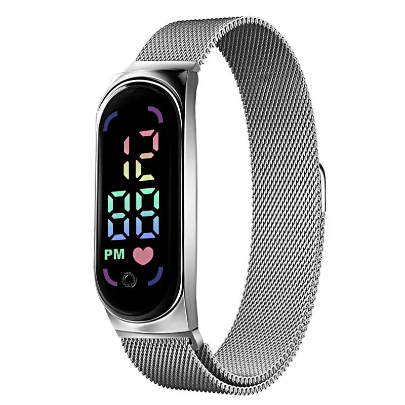 New LED Women's Watch Magnetic Watchband Strap Waterproof