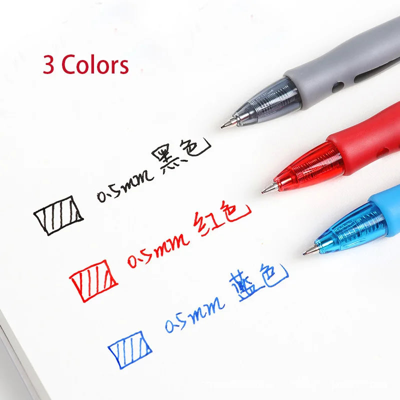 Roise Retractable Gel Pens Set Black/Red/Blue Ink