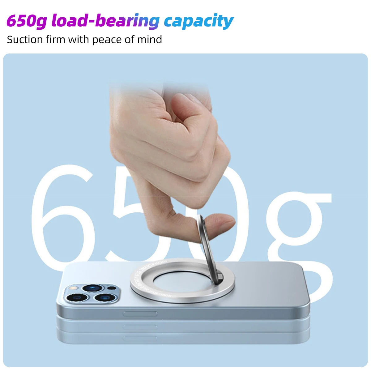 ANMONE Magnetic Cell Phone Ring Holder For MagSafe Removable Cell Phone Grip Kickstand