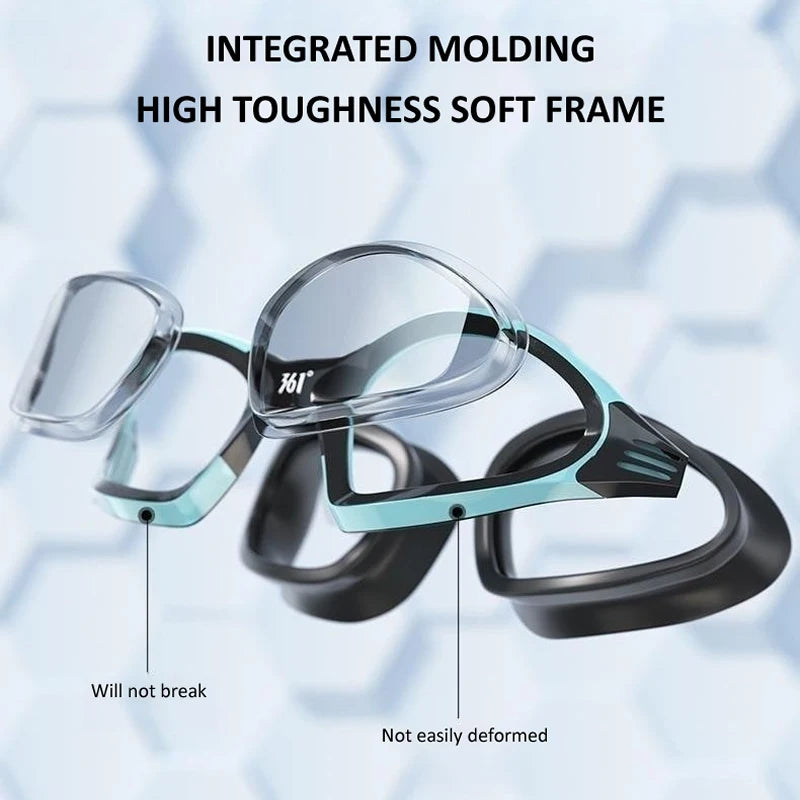 Professional Swimming Goggles HD Waterproof Anti Fog Silicon Swimming Cap Water  for Men and Women.