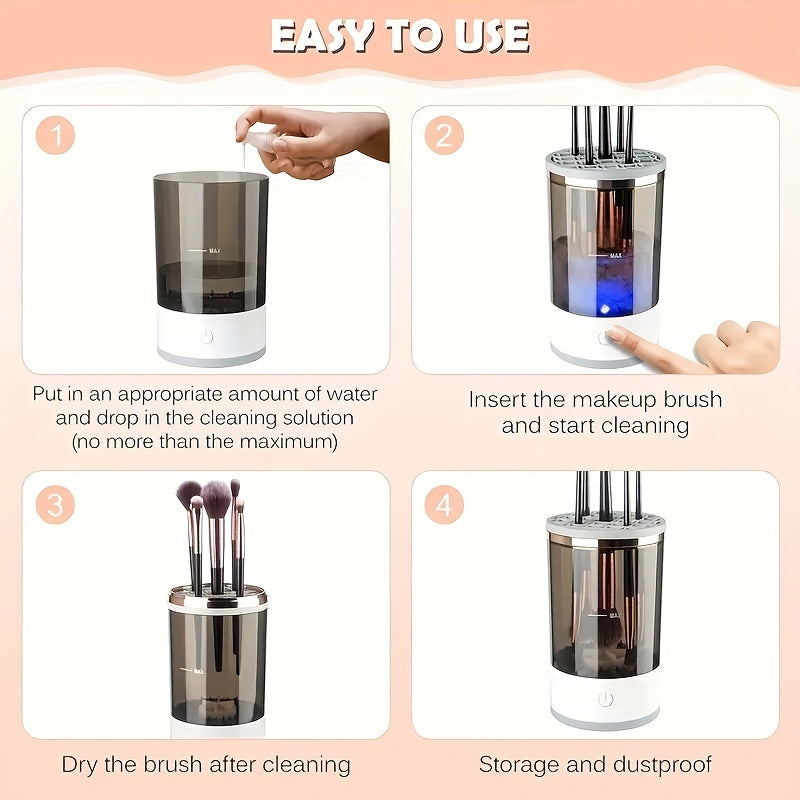 Portable Electric Makeup Brush Cleaner With Rubber Makeup Machine