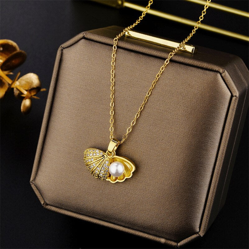 Crystal Stainless Steel Necklaces For Women