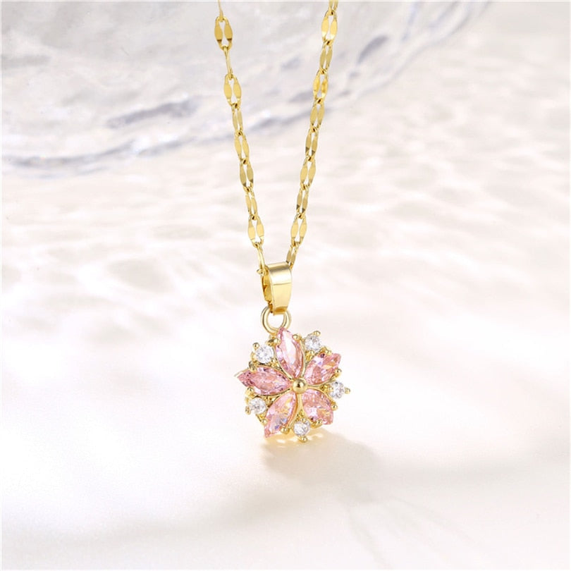 Crystal Stainless Steel Necklaces For Women