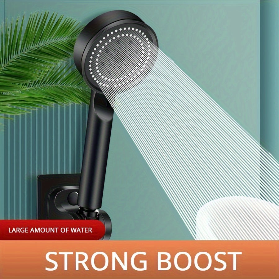 5-Mode Multifunctional High-Pressure Water Saving Shower Head, Handheld Unscented Strong Boost Showerhead with Power supply