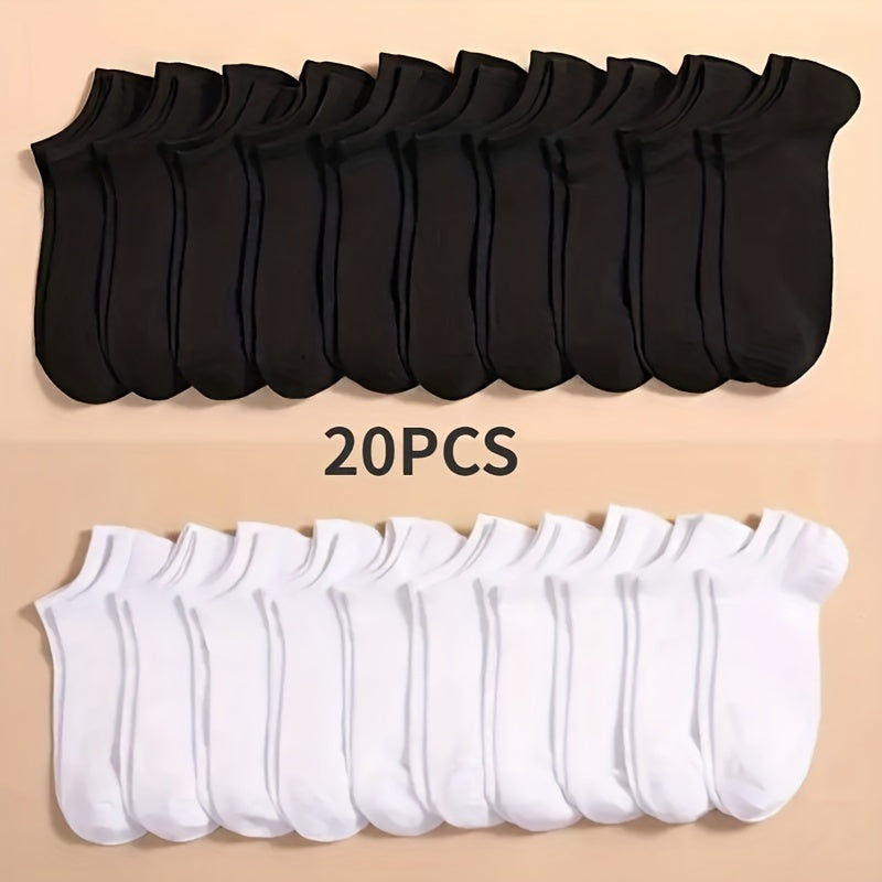 10/20/40 Pairs Unisex Solid Socks