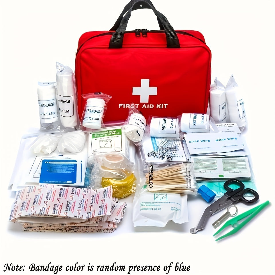 Comprehensive 27pc/173pc First Aid Kit - Compact & Portable Emergency Set for Outdoor Adventures, Camping, Hiking - Essential Safety Supplies Included