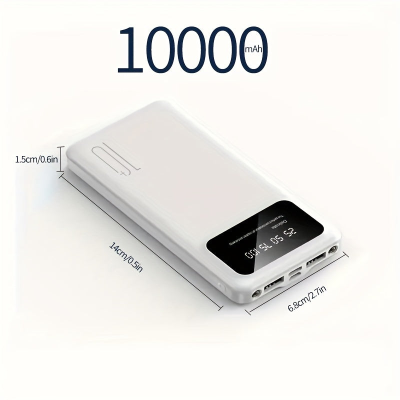 10000/20000mAh Rapid-Charging Power Bank - Dual USB & Type-C Compatibility - Smart LED Display - Durable Polymer Battery - Safely Charge Android & iPhone