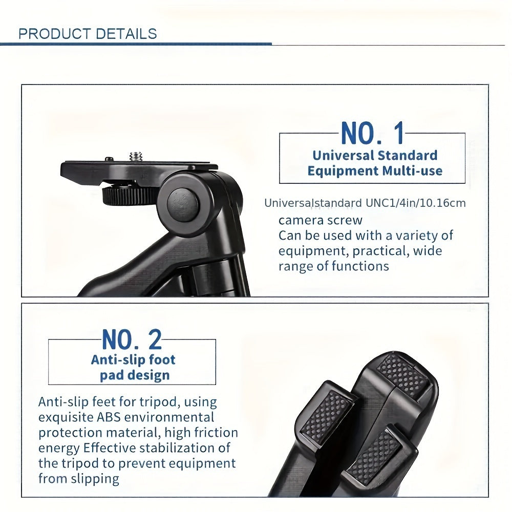 Five-in-one Mobile Phone Stand Stabilizer With LED Fill Light, Suitable For Handheld Selfie, Outdoor Activities, Interviews, Day And Night Fill Light, Rotating Lightweight Portable Tripod