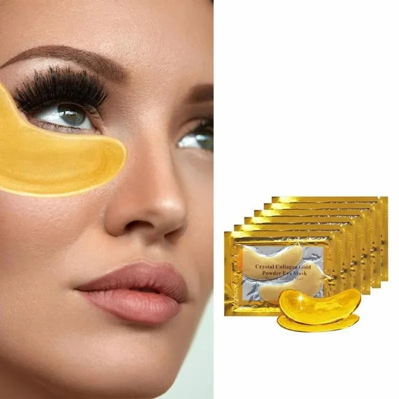 InniCare 50/60/80/100 Pcs Crystal Collagen Gold Eye Mask Dark Circles Acne